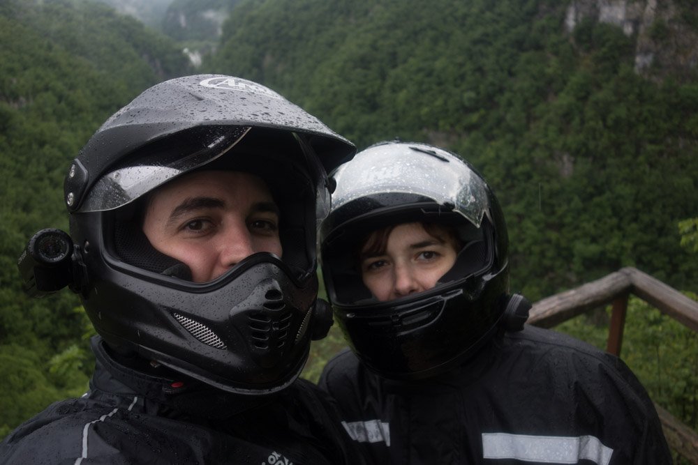 Sunset on the road through France