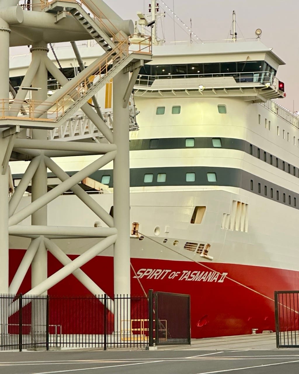 The bike ready for the Spirit of Tasmania
